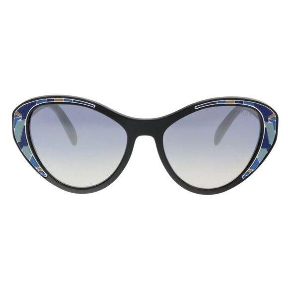 Prada PR 14US LDM5R0 Black Cat eye Sunglasses - Picture 2 of 5